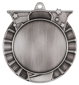 2 3/4" Antique Silver Victory 2" Insert Holder Medal