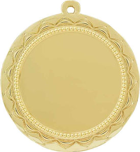 2 3/4" Bright Gold Sun 2" Insert Holder Medal