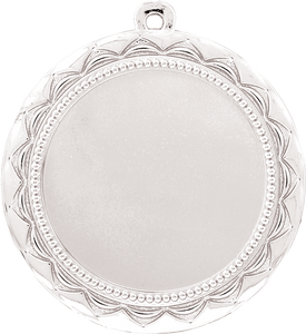 2 3/4" Bright Silver Sun 2" Insert Holder Medal