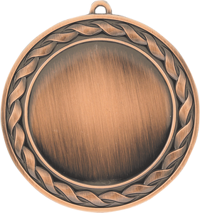 2 3/4" Antique Bronze Weave 2" Insert Holder Medal