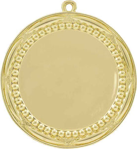 2 3/4" Bright Gold Bead 2" Insert Holder Medal
