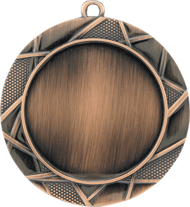 2 3/4" Antique Bronze Deco 2" Insert Holder Medal