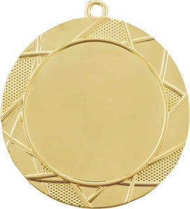 2 3/4" Bright Gold Deco 2" Insert Holder Medal