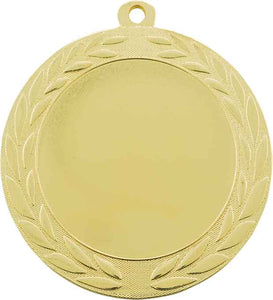 2 3/4" Bright Gold Wreath 2" Insert Holder Medal