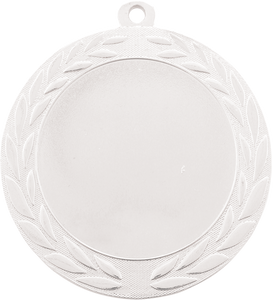 2 3/4" Bright Silver Wreath 2" Insert Holder Medal