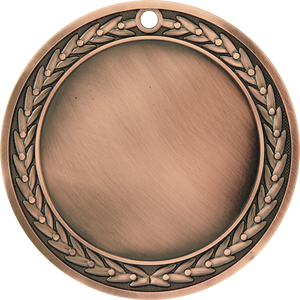 4" Antique Bronze 3" Insert Holder Medal