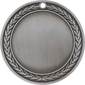 4" Antique Silver 3" Insert Holder Medal