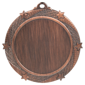 2 3/4" Antique Bronze 6-Star 2" Insert Medal Holder
