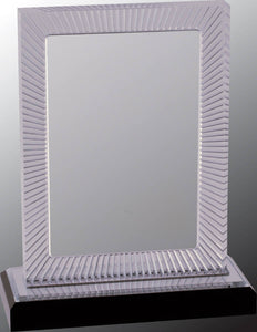 7 3/4" Silver Carved Rectangle Impress Acrylic