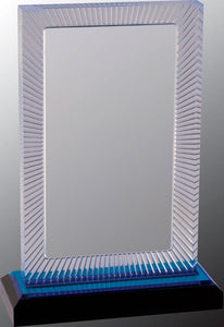 8 3/4" Blue Carved Rectangle Impress Acrylic