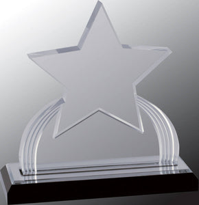7 1/4" Silver Carved Star Impress Acrylic