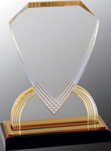 8" Gold Carved Shield Impress Acrylic