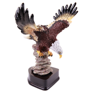10 1/2" Hand Painted Eagle Resin with Base