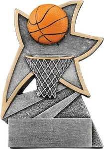 5 1/2" Basketball Jazz Star Resin