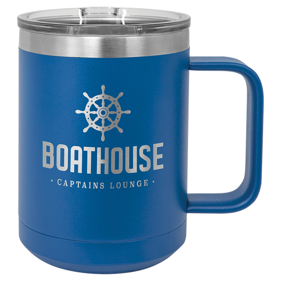 Polar Camel 15 oz. Royal Blue Vacuum Insulated Mug with Slider Lid