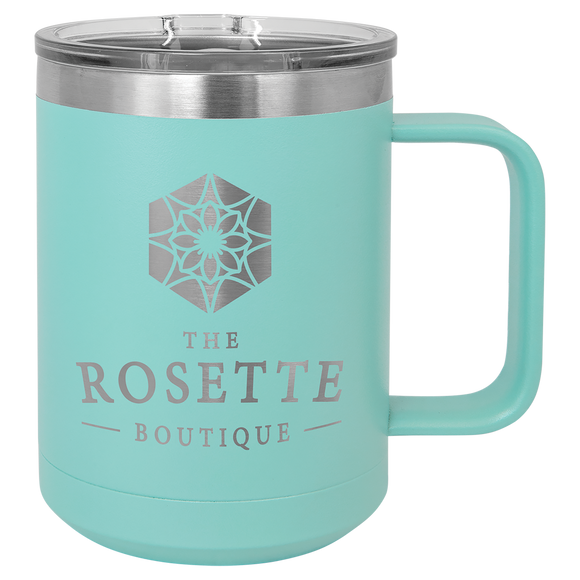 Polar Camel 15 oz. Teal Vacuum Insulated Mug with Slider Lid