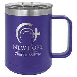 Polar Camel 15 oz. Purple Vacuum Insulated Mug with Slider Lid