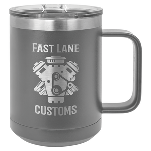 Polar Camel 15 oz. Dark Gray Vacuum Insulated Mug with Slider Lid