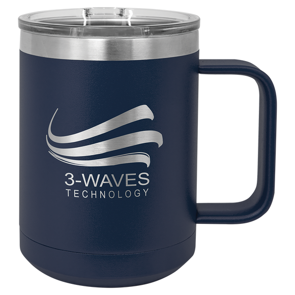 Polar Camel 15 oz. Navy Blue Vacuum Insulated Mug with Slider Lid