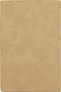 4" x 6" Light Brown Leatherette Plaque Plate
