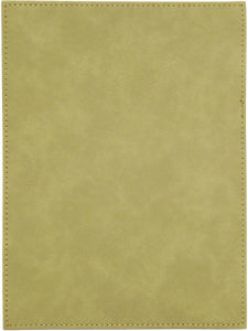6" x 8" Light Brown Leatherette Plaque Plate