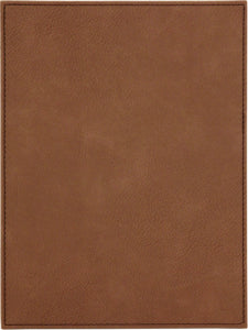 6" x 8" Dark Brown Leatherette Plaque Plate