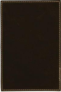 4" x 6" Black/Gold Leatherette Plaque Plate