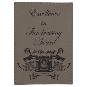 5" x 7" Gray Leatherette Plaque Plate