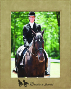 8" x 10" Light Brown Laserable Leatherette Photo Frame
