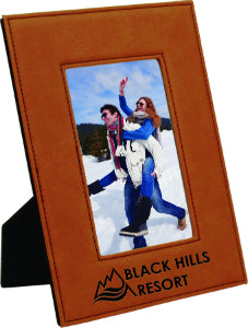 4" x 6" Rawhide Laserable Leatherette Photo Frame