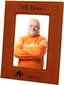 5" x 7" Rawhide Laserable Leatherette Photo Frame