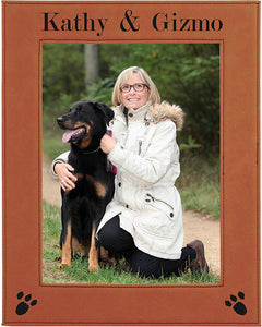 8" x 10" Rawhide Laserable Leatherette Photo Frame