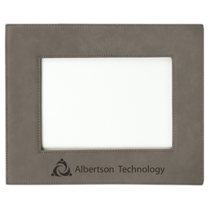 5" x 7" Gray Laserable Leatherette Photo Frame
