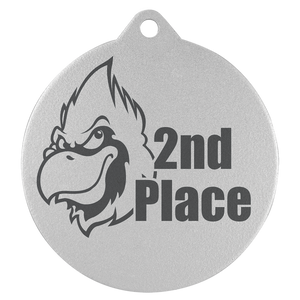 2" Laserable Silver Medal