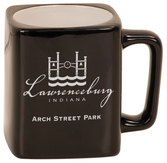 8 oz. Black Ceramic Square LazerMug