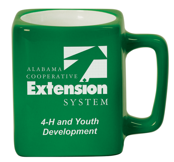 8 oz. Green Ceramic Square LazerMug