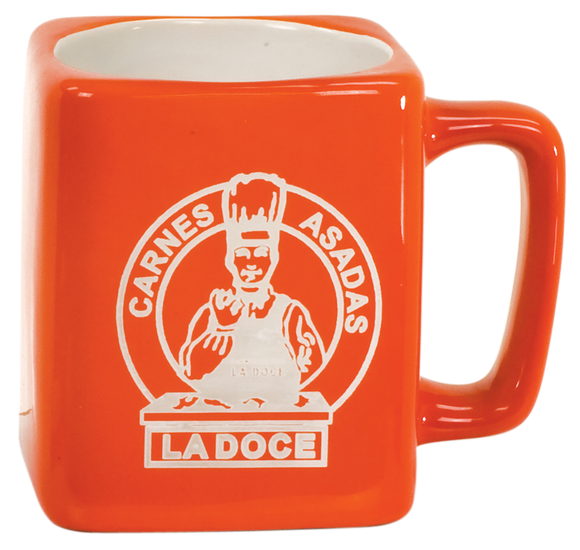 8 oz. Orange Ceramic Square LazerMug