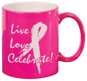 11 oz. Pink Ceramic Round LazerMug