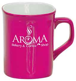 10 oz. Pink Ceramic Rounded Corner LazerMug