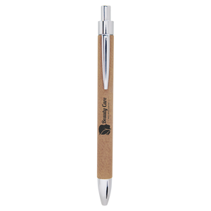 Light Brown Laserable Leatherette Pen