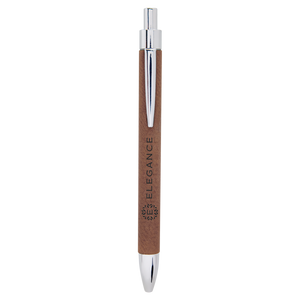 Dark Brown Laserable Leatherette Pen