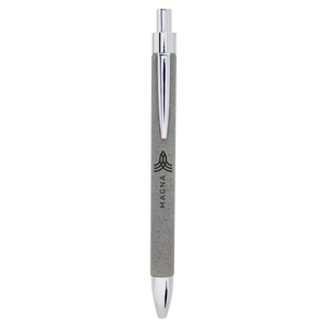 Gray Laserable Leatherette Pen