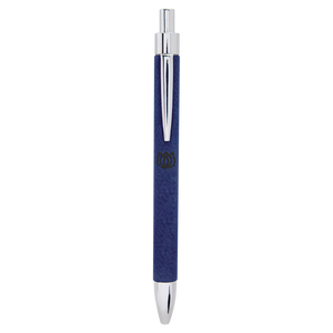 Blue Laserable Leatherette Pen