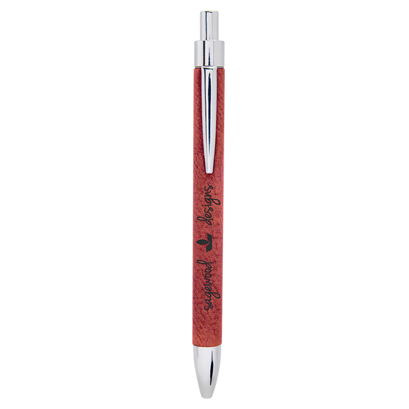 Rose Laserable Leatherette Pen
