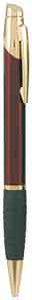 Gloss Burgundy Brass Ballpoint Pen with Gripper