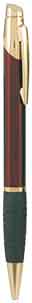 Gloss Burgundy Brass Ballpoint Pen with Gripper
