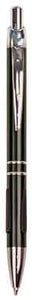 Black with Silver Trim Laserable Pen with Gripper
