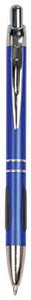 Blue with Silver Trim Laserable Pen with Gripper