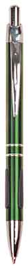 Green with Silver Trim Laserable Pen with Gripper