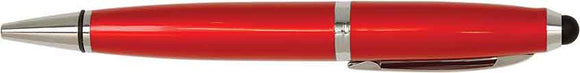 Red with Silver Trim Laserable Pen with Stylus